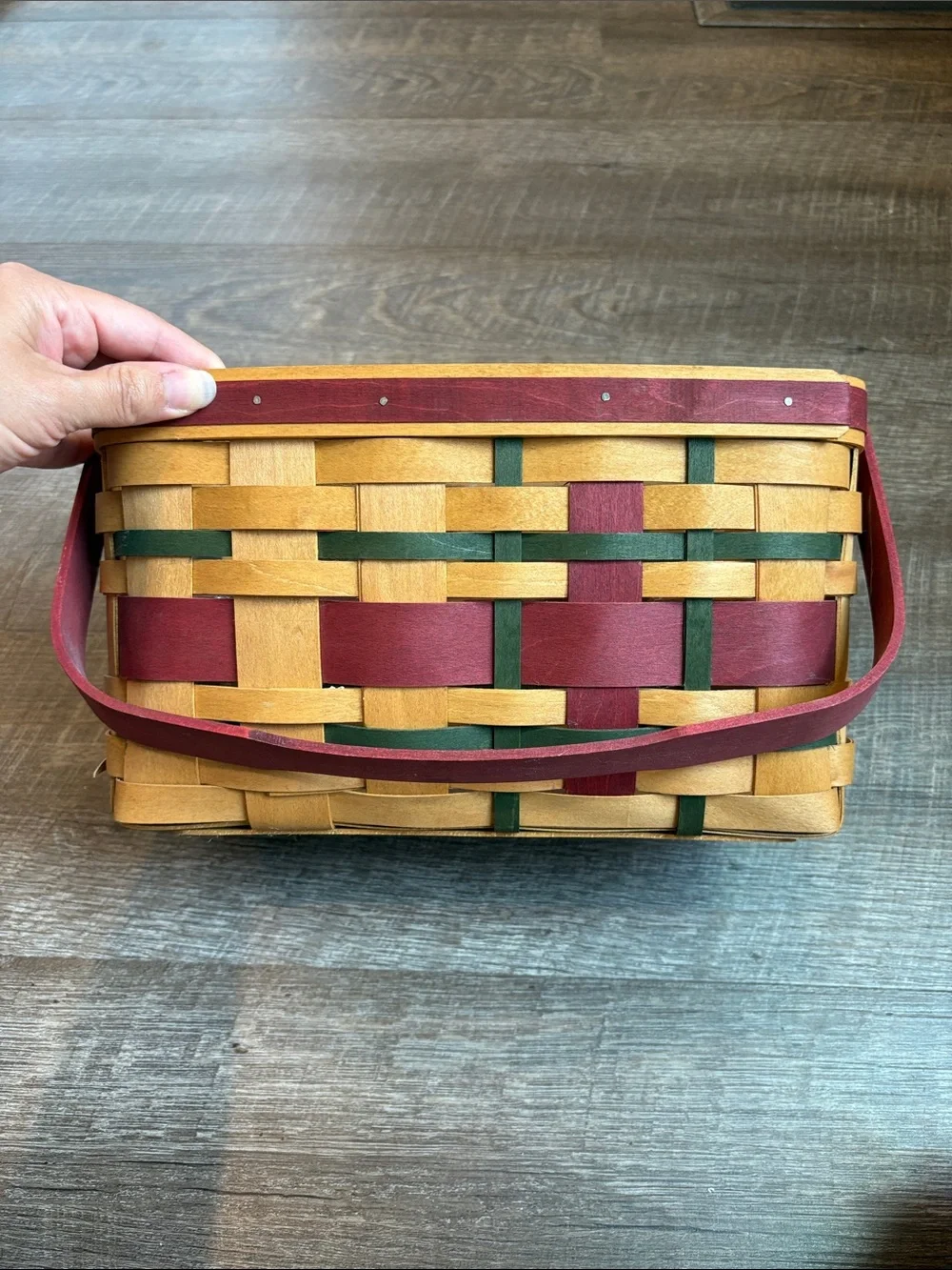 Longaberger 2008 Christmas Wrap It Up Basket Christmas w/ Protector